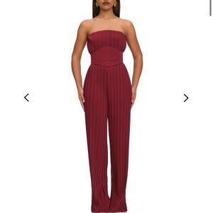 Andrea Iyamah Alta pleated corset Jumpsuit
